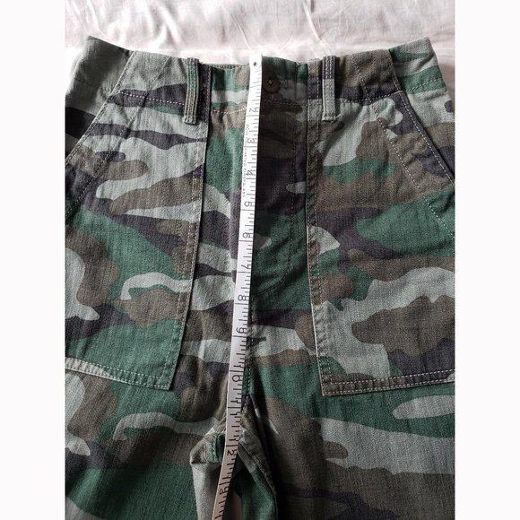 NWOT J. Crew High Rise Wide Leg Camo Pants (00) - Picture 9 of 11